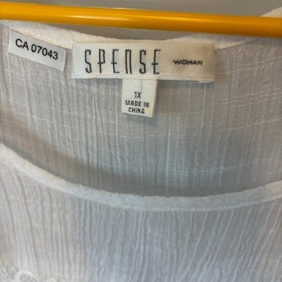 Spense, Women's Sleeveless, Lace, White Top, SZ 1X - Picture 7 of 8